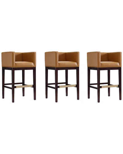 Manhattan Comfort Set Of 3 Kingsley Bar Stools