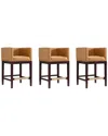 Manhattan Comfort Set Of 3 Kingsley Counter Stools