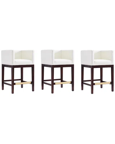 Manhattan Comfort Set Of 3 Kingsley Counter Stools