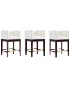 Manhattan Comfort Set Of 3 Kingsley Counter Stools