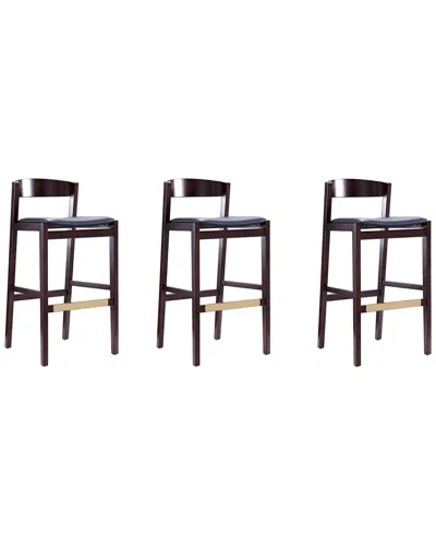MANHATTAN COMFORT MANHATTAN COMFORT SET OF 3 KLISMOS BAR STOOLS