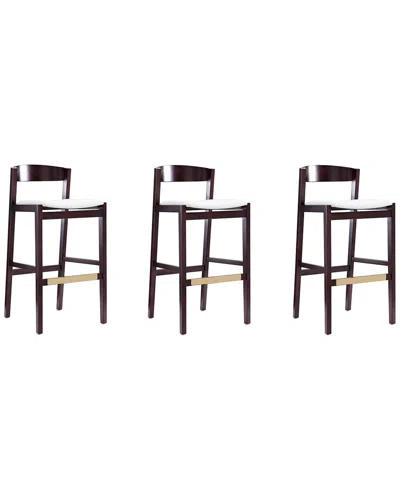 MANHATTAN COMFORT MANHATTAN COMFORT SET OF 3 KLISMOS BAR STOOLS