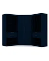 Manhattan Comfort Set Of 3 Mulberry 2.0 Semi Open 3-sectional Corner Closets