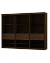 Manhattan Comfort Set Of 3 Mulberry Open 3-sectional Closets
