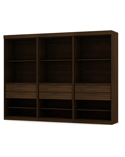 Manhattan Comfort Set Of 3 Mulberry Open 3-sectional Closets In Multi
