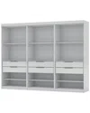 Manhattan Comfort Set Of 3 Mulberry Open 3-sectional Closets