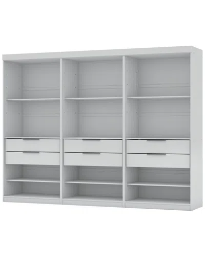 Manhattan Comfort Set Of 3 Mulberry Open 3-sectional Closets
