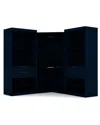 Manhattan Comfort Set Of 3 Mulberry Open 3-sectional Corner Closets