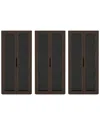 Manhattan Comfort Set Of 3 Rivington Modern Bookcase Cabinets (5-shelf) In Brown