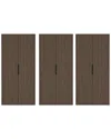 Manhattan Comfort Set Of 3 Rivington Modern Bookcase Cabinets (5-shelf) In Brown