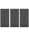 Manhattan Comfort Set Of 3 Rivington Modern Bookcase Cabinets (5-shelf) In Black