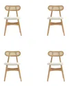 Manhattan Comfort Set Of 4 Colbert Dining Chairs