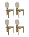 Manhattan Comfort Set Of 4 Mid-century Modern Gales Dining Chairs