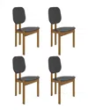 Manhattan Comfort Set Of 4 Mid-century Modern Gales Dining Chairs