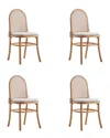 Manhattan Comfort Paragon Dining Chair 1.0 With Cream Cushions In Na