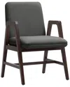 Manhattan Comfort Stella Velvet Dining Armchair With Beech Wood Legs