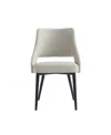 Manhattan Comfort Tremont Leatherette Upholstered Dining Chair In Gray