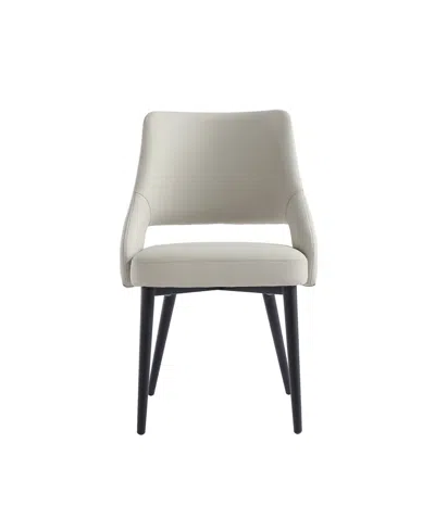 Manhattan Comfort Tremont Leatherette Upholstered Dining Chair In Gray