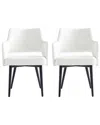 Manhattan Comfort Tremont Modern Leatherette Dining Arm Chair With Metal Legs