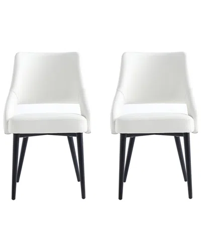 MANHATTAN COMFORT MANHATTAN COMFORT TREMONT MODERN LEATHERETTE DINING CHAIR WITH METAL LEGS
