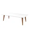 Manhattan Comfort Utopia Low Rectangle End Table In White