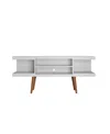 Manhattan Comfort Utopia 53.14" Medium Density Fibreboard 4-shelf Tv Stand In White Matte