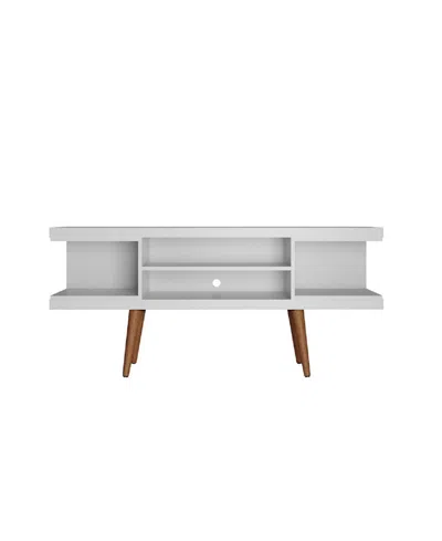 Manhattan Comfort Utopia 53.14" Medium Density Fibreboard 4-shelf Tv Stand In White Matte