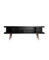 Manhattan Comfort Utopia 70.47" Medium Density Fibreboard 5-shelf Tv Stand In Black