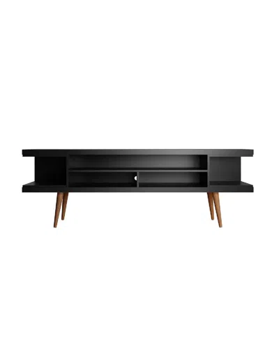 Manhattan Comfort Utopia 70.47" Medium Density Fibreboard 5-shelf Tv Stand In Black