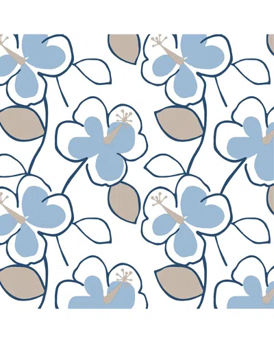 Manhattan Comfort Wallpaper In Blue