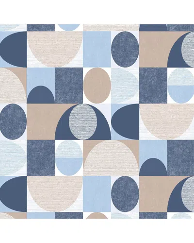 Manhattan Comfort Wallpaper In Navy