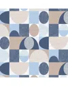 Manhattan Comfort Wallpaper In Navy