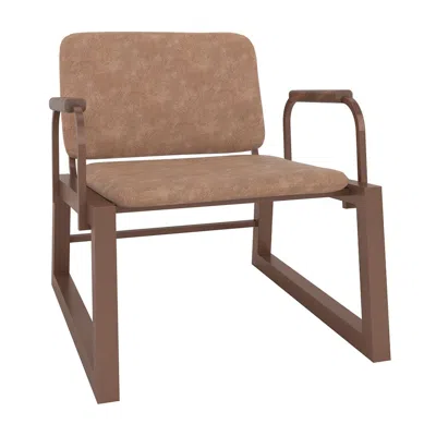 Manhattan Comfort Whythe Low Accent Chair 1.0 In Corten In Brown