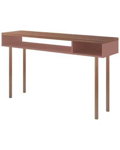 Manhattan Comfort Windsor Console Accent Table In Brown