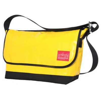 Manhattan Portage Vinyl Vintage Messenger Bag In Yellow