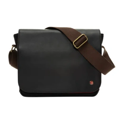 Manhattan Portage Waxed Nylon Sheridan Messenger Bag In Black