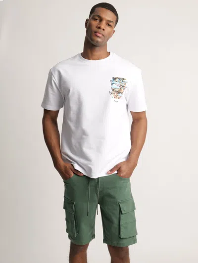 Mania Mens Cargo Woven Bermuda In Green