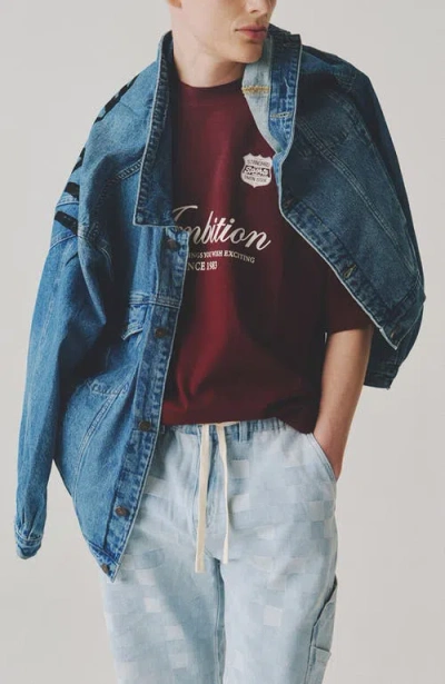 Mania Oversize Jeans Jacket In Blue