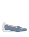 Mania Woman Loafers Blue Size 6.5 Leather