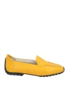 Mania Woman Loafers Yellow Size 7 Leather
