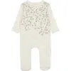 Maniere Manière Asymmetrical Leaves Footie In White