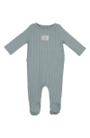 Maniere Babies' Manière Bebe Pointelle Footie In Blue