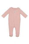 Maniere Babies' Manière Bebe Pointelle Footie In Pink