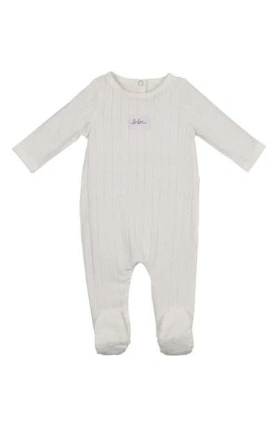 Maniere Babies' Manière Bebe Pointelle Footie In White