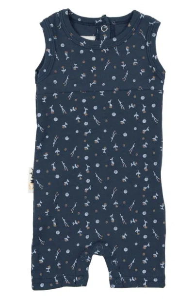 Maniere Babies' Manière Berry Floral Romper In Blue
