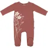 Maniere Manière Blooming Bouquet Footie In Brown