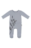 Maniere Kids' Manière Blooming Leaves Footie In Blue