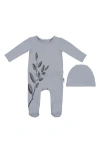 Maniere Manière Blooming Leaves Footie In Gray