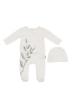Maniere Kids' Manière Blooming Leaves Footie In White