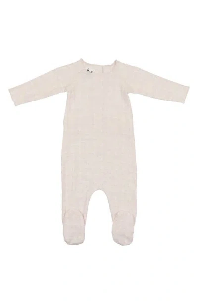 Maniere Kids' Manière Box Pattern Footie In Neutral